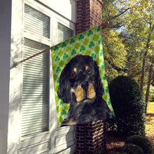 Load image into Gallery viewer, Gordon Setter St. Patrick's Day Shamrock Portrait Flag Canvas House Size