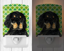 Load image into Gallery viewer, Gordon Setter St. Patrick's Day Shamrock Portrait Ceramic Night Light SS4446CNL
