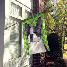 Load image into Gallery viewer, Boston Terrier St. Patrick's Day Shamrock Portrait Flag Canvas House Size