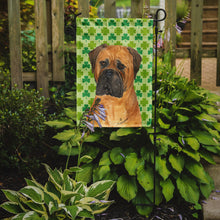 Load image into Gallery viewer, Bullmastiff St. Patrick's Day Shamrock Portrait Garden Flag – Decorative Outdoor Yard Flag