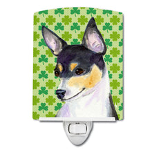 Load image into Gallery viewer, Chihuahua St. Patrick's Day Shamrock Portrait Ceramic Night Light SS4449CNL