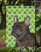 Load image into Gallery viewer, French Bulldog St. Patrick's Day Shamrock Portrait Garden Flag – Decorative Outdoor Yard Flag