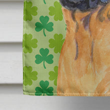 Load image into Gallery viewer, Mastiff St. Patrick's Day Shamrock Portrait Flag Canvas House Size