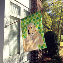 Load image into Gallery viewer, Cocker Spaniel St. Patrick's Day Shamrock Portrait Flag Canvas House Size