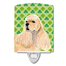 Load image into Gallery viewer, Cocker Spaniel St. Patrick's Day Shamrock Portrait Ceramic Night Light SS4453CNL