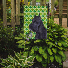 Load image into Gallery viewer, Schnauzer Giant St. Patrick's Day Shamrock Portrait Garden Flag – Decorative Outdoor Yard Flag