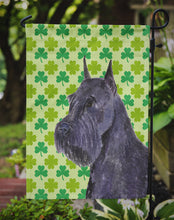 Load image into Gallery viewer, Schnauzer Giant St. Patrick's Day Shamrock Portrait Garden Flag – Decorative Outdoor Yard Flag