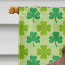 Load image into Gallery viewer, Field Spaniel St. Patrick's Day Shamrock Portrait Flag Canvas House Size