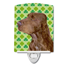 Load image into Gallery viewer, Field Spaniel St. Patrick's Day Shamrock Portrait Ceramic Night Light SS4456CNL
