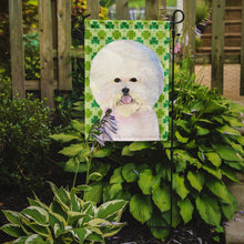 Load image into Gallery viewer, Bichon Frise St. Patrick's Day Shamrock Portrait Garden Flag – Decorative Outdoor Yard Flag