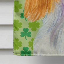 Load image into Gallery viewer, Cavalier Spaniel St. Patrick's Day Shamrock Portrait Flag Canvas House Size
