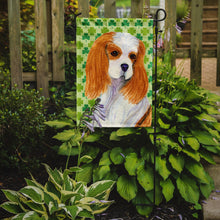 Load image into Gallery viewer, Cavalier Spaniel St. Patrick's Day Shamrock Portrait Garden Flag – Decorative Outdoor Yard Flag