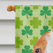 Load image into Gallery viewer, Basset Hound St. Patrick's Day Shamrock Portrait Flag Canvas House Size