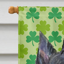 Load image into Gallery viewer, Scottish Terrier St. Patrick's Day Shamrock Portrait Flag Canvas House Size