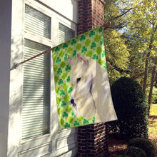 Load image into Gallery viewer, Scottish Terrier St. Patrick's Day Shamrock Portrait Flag Canvas House Size