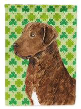 Load image into Gallery viewer, Chesapeake Bay Retriever St. Patrick's Day Shamrock  Flag Canvas House Size