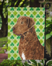 Load image into Gallery viewer, Chesapeake Bay Retriever St. Patrick's Day Shamrock Portrait Garden Flag – Decorative Outdoor Yard Flag
