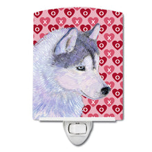 Load image into Gallery viewer, Siberian Husky Hearts Love Valentine's Day Ceramic Night Light SS4464CNL