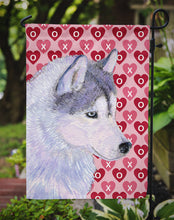 Load image into Gallery viewer, Siberian Husky Hearts Love Valentine's Day Garden Flag – Decorative Outdoor Yard Flag