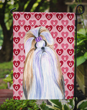 Load image into Gallery viewer, Shih Tzu Hearts Love and Valentine's Day Portrait Garden Flag – Decorative Outdoor Yard Flag