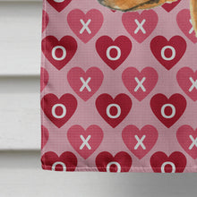 Load image into Gallery viewer, Min Pin Hearts Love and Valentine's Day Portrait Flag Canvas House Size