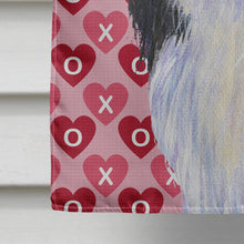Load image into Gallery viewer, Japanese Chin Hearts Love and Valentine's Day Portrait Flag Canvas House Size