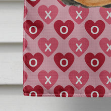Load image into Gallery viewer, Doberman Hearts Love and Valentine's Day Portrait Flag Canvas House Size