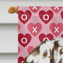 Load image into Gallery viewer, Dalmatian Hearts Love and Valentine's Day Portrait Flag Canvas House Size