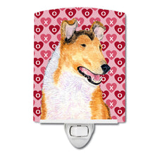 Load image into Gallery viewer, Collie Smooth Hearts Love and Valentine's Day Portrait Ceramic Night Light SS4470CNL