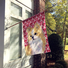 Load image into Gallery viewer, Chihuahua Hearts Love and Valentine's Day Portrait Flag Canvas House Size
