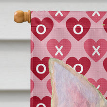 Load image into Gallery viewer, Chihuahua Hearts Love and Valentine's Day Portrait Flag Canvas House Size