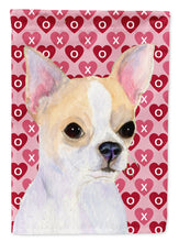 Load image into Gallery viewer, Chihuahua Hearts Love and Valentine's Day Portrait Flag Canvas House Size