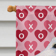 Load image into Gallery viewer, Borzoi Hearts Love and Valentine's Day Portrait Flag Canvas House Size