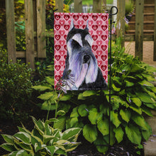 Load image into Gallery viewer, Schnauzer Hearts Love and Valentine's Day Portrait Garden Flag – Decorative Outdoor Yard Flag