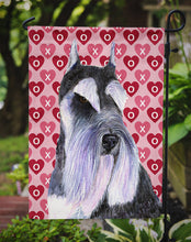 Load image into Gallery viewer, Schnauzer Hearts Love and Valentine's Day Portrait Garden Flag – Decorative Outdoor Yard Flag