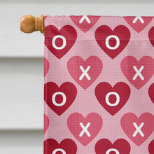 Load image into Gallery viewer, Fox Terrier Hearts Love and Valentine's Day Portrait Flag Canvas House Size