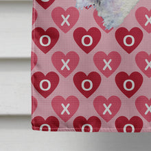 Load image into Gallery viewer, Fox Terrier Hearts Love and Valentine's Day Portrait Flag Canvas House Size