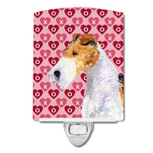 Load image into Gallery viewer, Fox Terrier Hearts Love and Valentine's Day Portrait Ceramic Night Light SS4478CNL