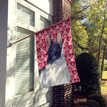 Load image into Gallery viewer, Rat Terrier Hearts Love and Valentine's Day Portrait Flag Canvas House Size