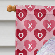Load image into Gallery viewer, Maltese Hearts Love and Valentine's Day Portrait Flag Canvas House Size
