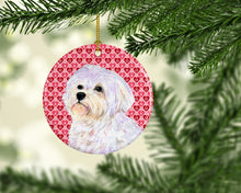 Load image into Gallery viewer, Maltese  Ceramic Ornament