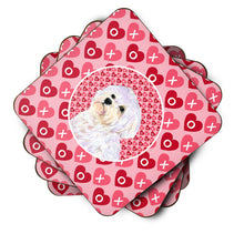 Load image into Gallery viewer, Maltese  Coasters - Set of 4 Lightweight Foam, Absorbent Drink Coasters
