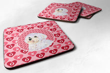 Load image into Gallery viewer, Maltese  Coasters - Set of 4 Lightweight Foam, Absorbent Drink Coasters
