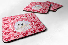 Load image into Gallery viewer, Maltese  Coasters - Set of 4 Lightweight Foam, Absorbent Drink Coasters