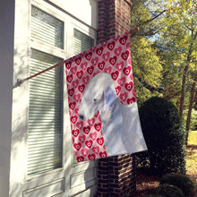 Load image into Gallery viewer, Bedlington Terrier Hearts Love and Valentine's Day  Flag Canvas House Size