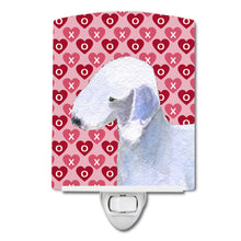 Load image into Gallery viewer, Bedlington Terrier Hearts Love and Valentine's Day Portrait Ceramic Night Light SS4483CNL