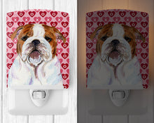 Load image into Gallery viewer, Bulldog English Hearts Love Valentine's Day Ceramic Night Light SS4484CNL