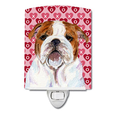 Load image into Gallery viewer, Bulldog English Hearts Love Valentine's Day Ceramic Night Light SS4484CNL