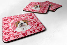Load image into Gallery viewer, Bulldog English  Coasters - Set of 4 Lightweight Foam, Absorbent Drink Coasters