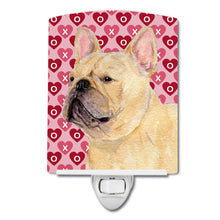 Load image into Gallery viewer, French Bulldog Hearts Love and Valentine's Day Portrait Ceramic Night Light SS4485CNL